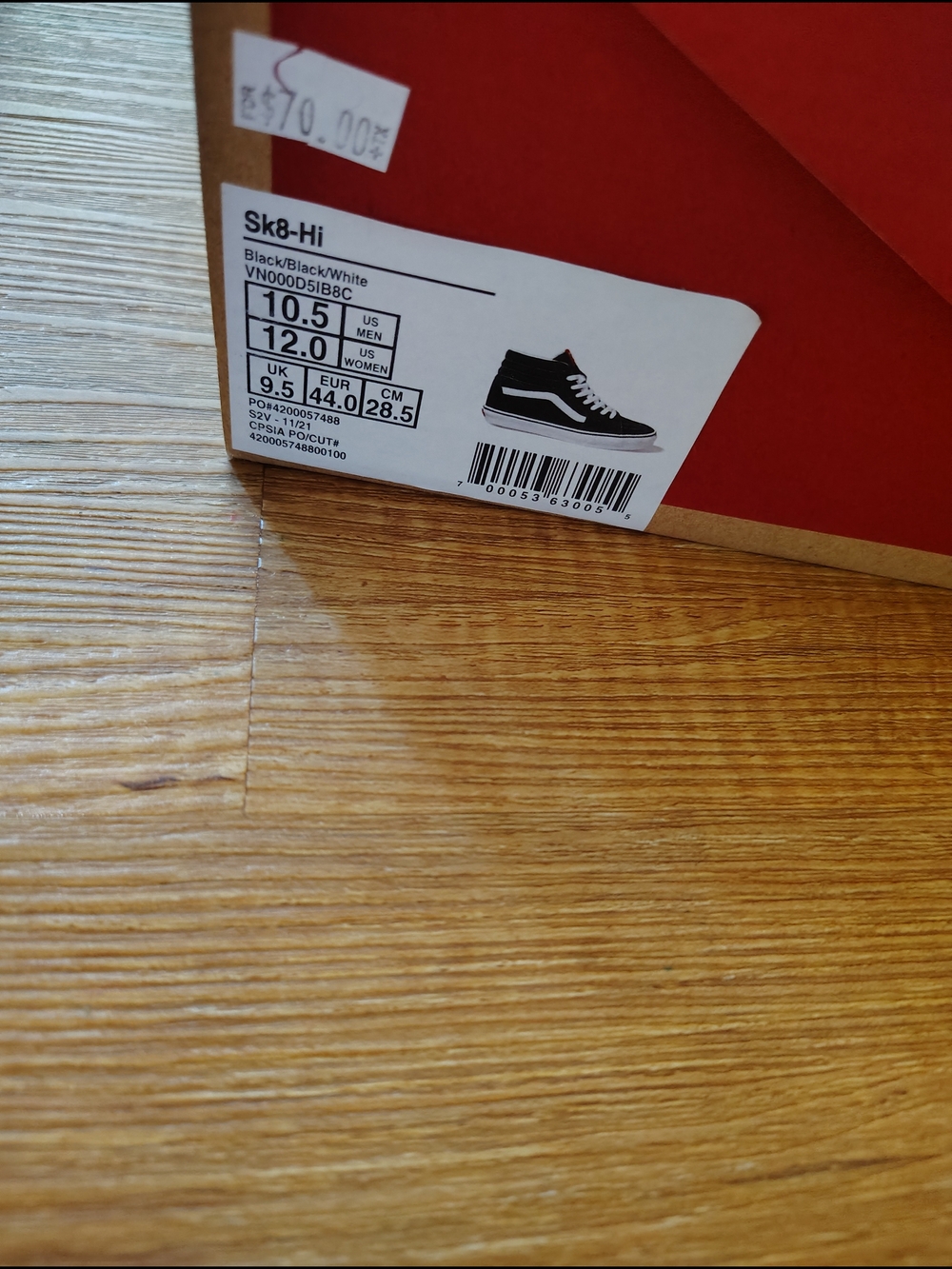 Vans Black & White Classic High-Top Skate Sneakers - Picture 6 of 6